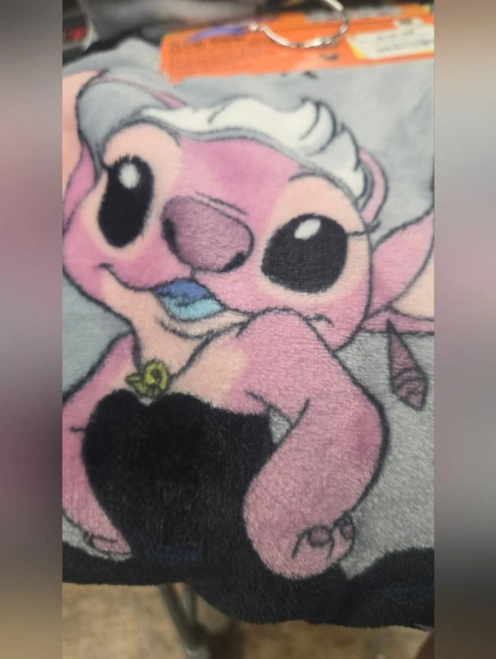 Disney Stitch & Angel Halloween Plush Throw Blanket - Gray, Alice Jafar Ursula